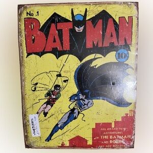 NWT Batman and Robin vintage comic book tin sign